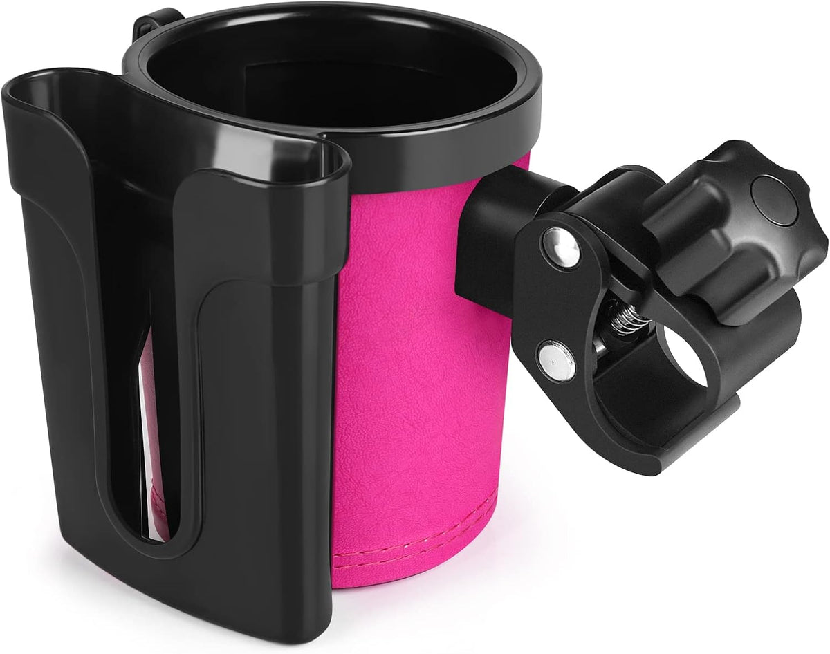 Stroller Cup Holder with Phone Keys Holder, 3-in-1 Universal Cup Holder, Drinks Bottle Holder for Stroller, Bike, Wheelchair, Walker, Scooter