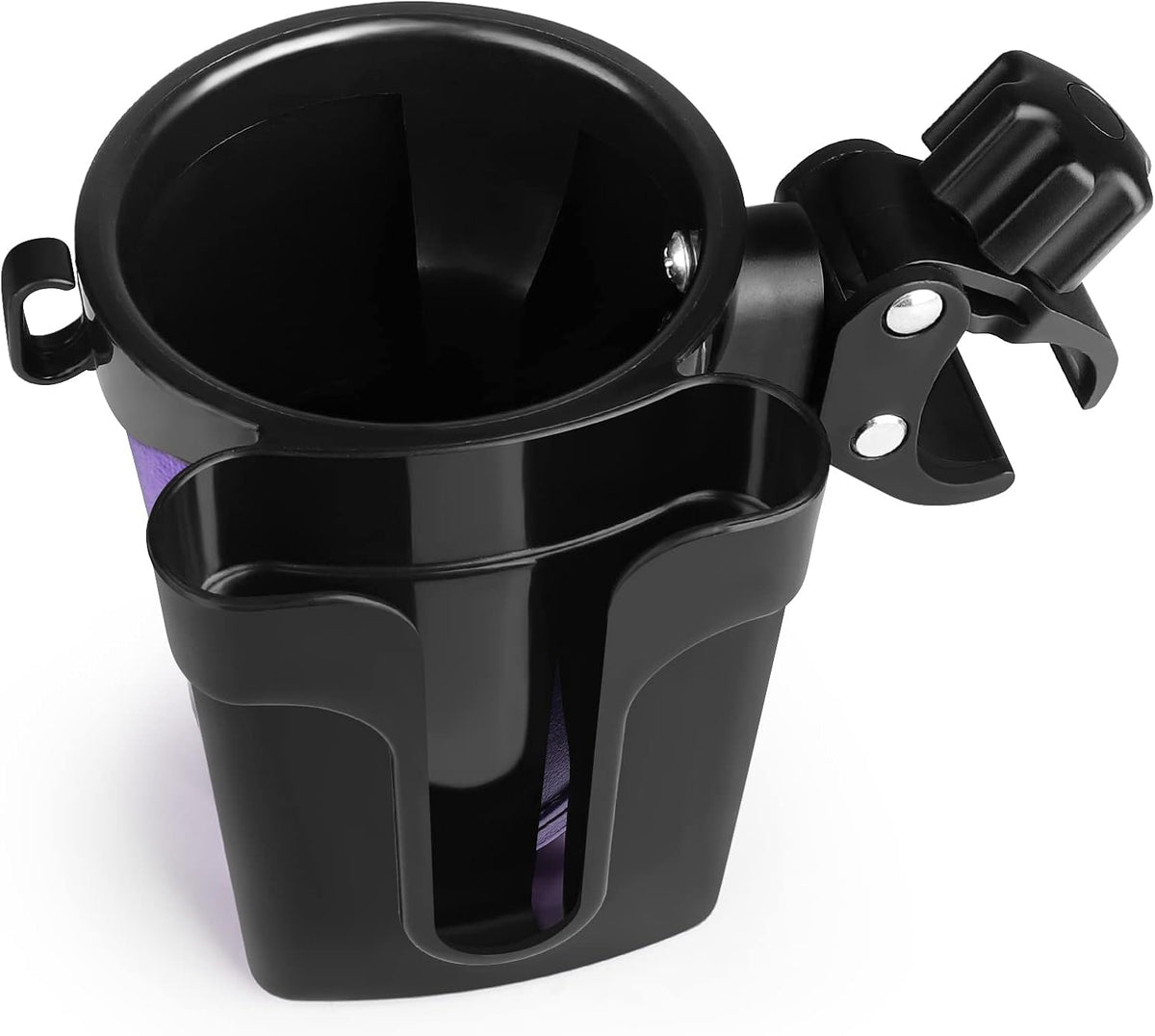 Stroller Cup Holder with Phone Keys Holder, 3-in-1 Universal Cup Holder, Drinks Bottle Holder for Stroller, Bike, Wheelchair, Walker, Scooter