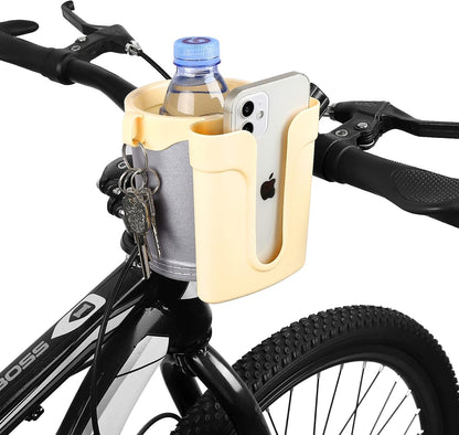 Stroller Cup Holder with Phone Keys Holder, 3-in-1 Universal Cup Holder, Drinks Bottle Holder for Stroller, Bike, Wheelchair, Walker, Scooter