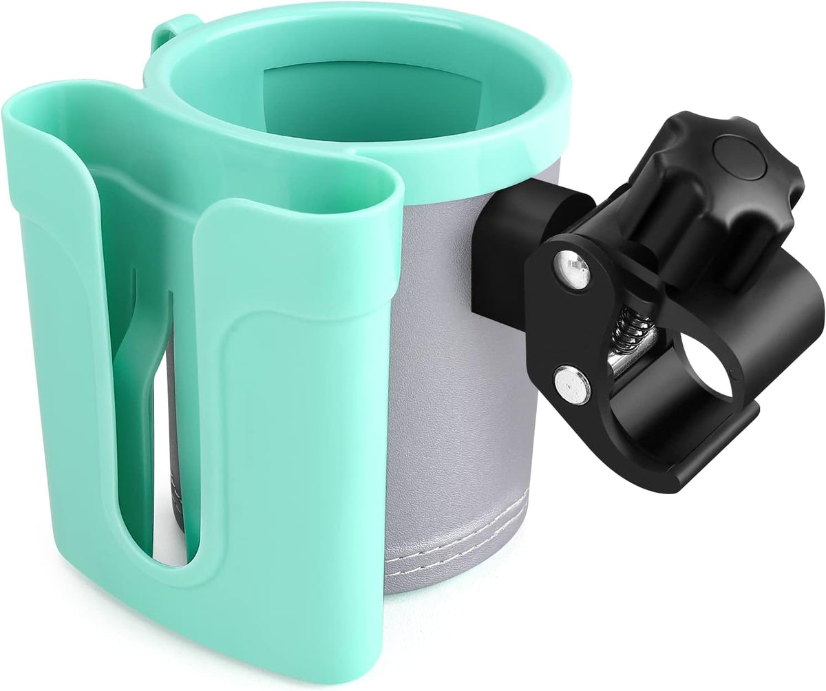 Stroller Cup Holder with Phone Keys Holder, 3-in-1 Universal Cup Holder, Drinks Bottle Holder for Stroller, Bike, Wheelchair, Walker, Scooter