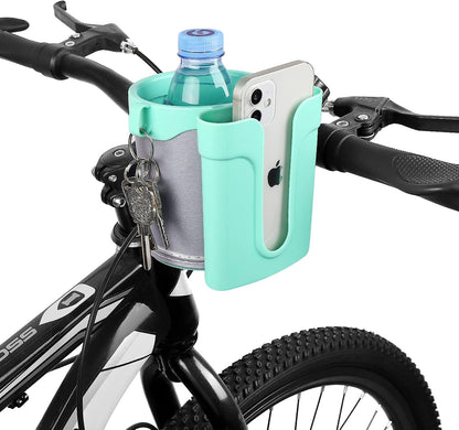 Stroller Cup Holder with Phone Keys Holder, 3-in-1 Universal Cup Holder, Drinks Bottle Holder for Stroller, Bike, Wheelchair, Walker, Scooter