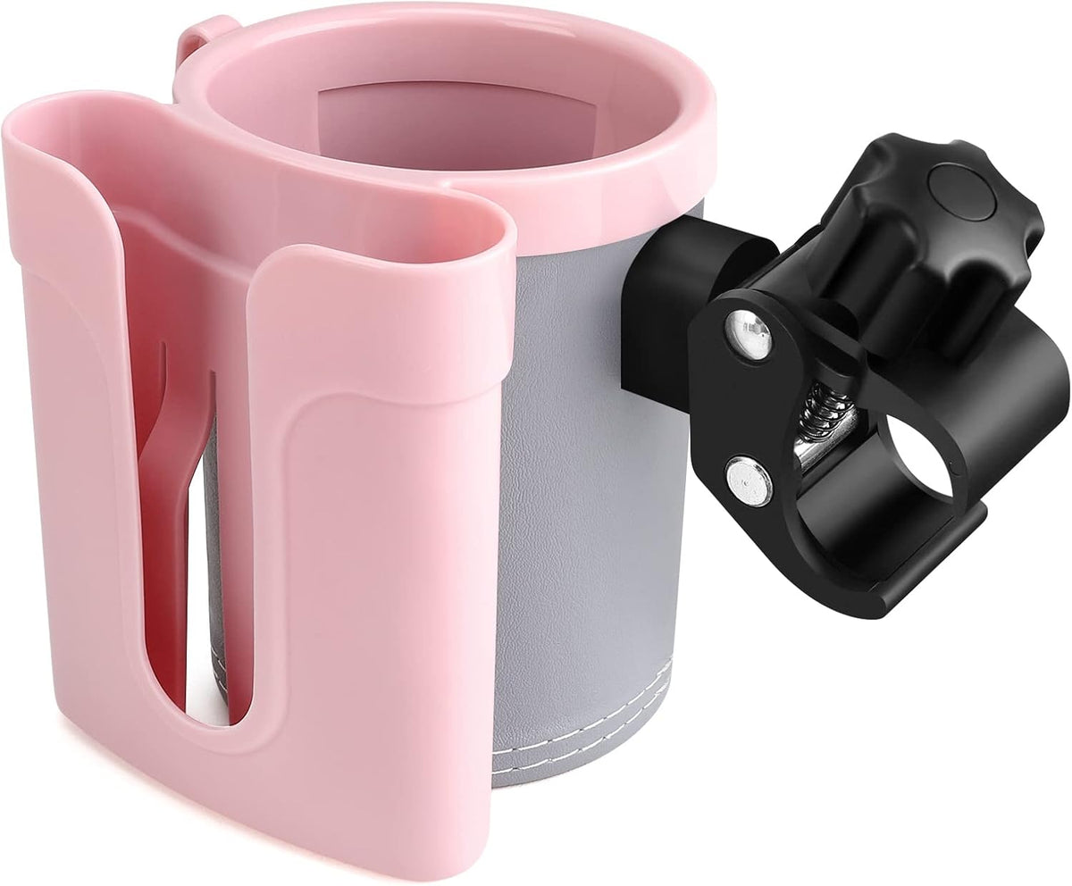 Stroller Cup Holder with Phone Keys Holder, 3-in-1 Universal Cup Holder, Drinks Bottle Holder for Stroller, Bike, Wheelchair, Walker, Scooter