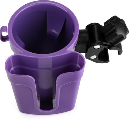 Stroller Cup Holder with Phone Keys Holder, 3-in-1 Universal Cup Holder, Drinks Bottle Holder for Stroller, Bike, Wheelchair, Walker, Scooter