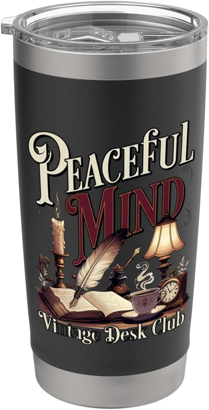 Peaceful Vintage Desk Aesthetic Stainless Steel Insulated Tumbler