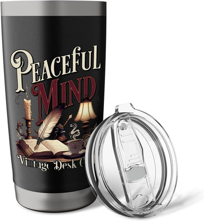 Peaceful Vintage Desk Aesthetic Stainless Steel Insulated Tumbler