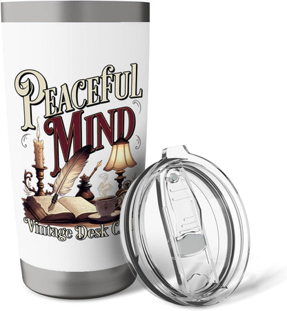 Peaceful Vintage Desk Aesthetic Stainless Steel Insulated Tumbler