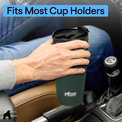 304 Stainless Steel Double Insulated Travel Coffee Mug, Leakproof Lid with Smooth Sip Top, Prevent Spills, Dent & Rust Resistant Reusable Tumbler Cup, Thermal Mugs for Drinks, 20oz, Black
