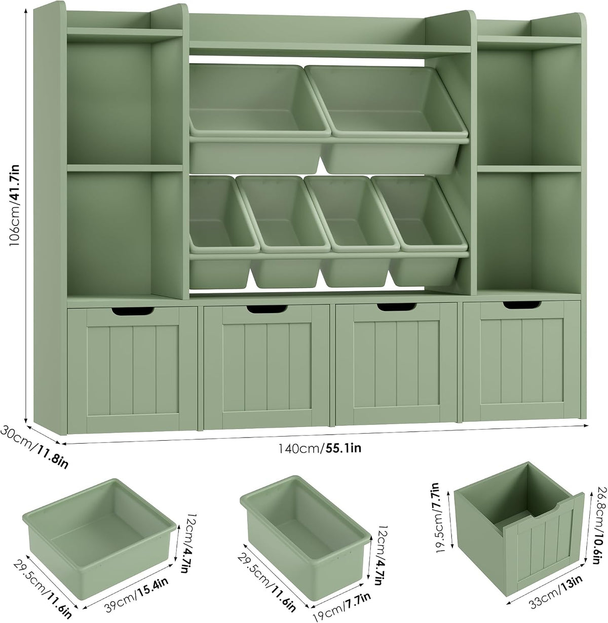 Toy Storage Organizer with Movable Drawer Toy Organizer for Kids