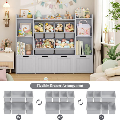 Toy Storage Organizer with Movable Drawer Toy Organizer for Kids