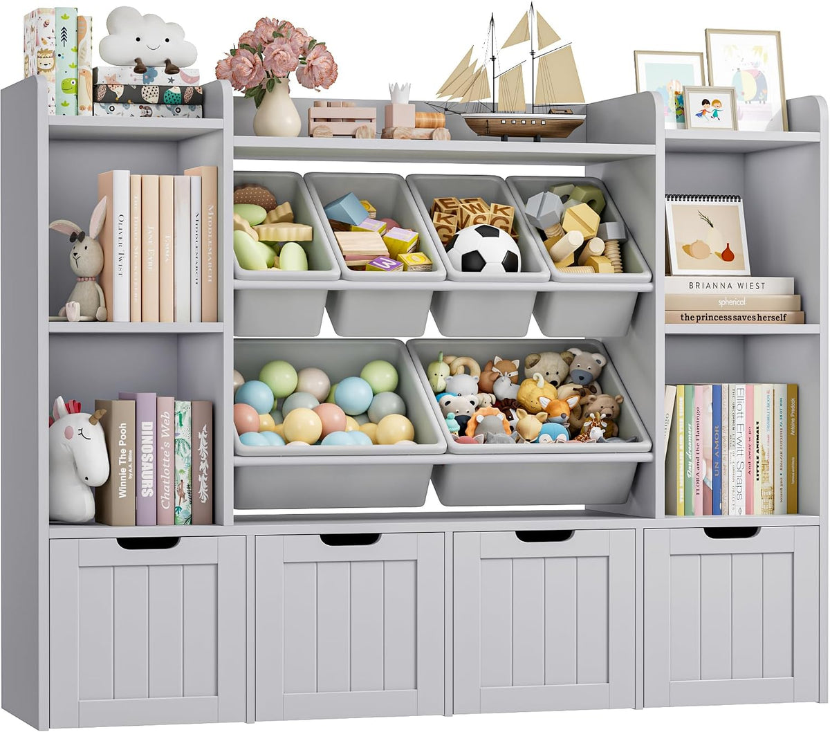Toy Storage Organizer with Movable Drawer Toy Organizer for Kids