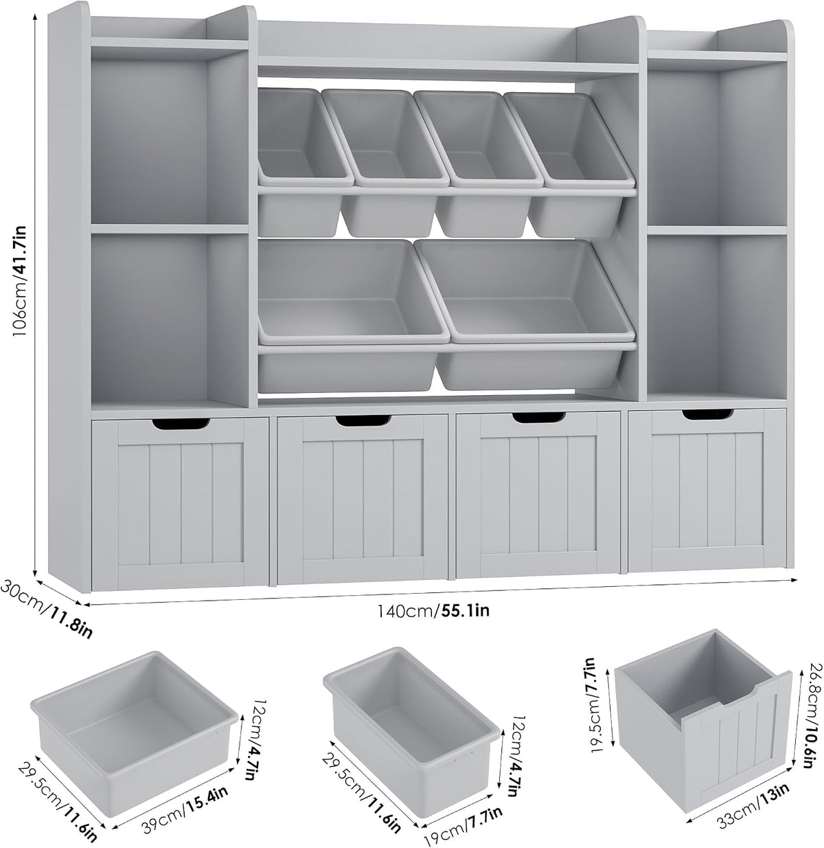 Toy Storage Organizer with Movable Drawer Toy Organizer for Kids