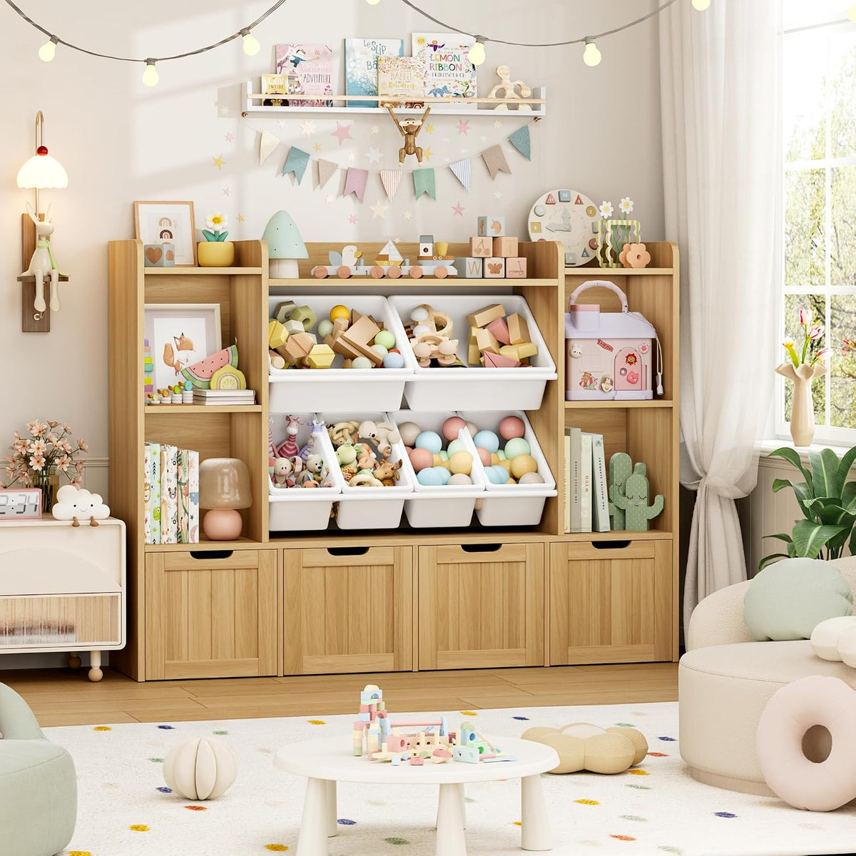 Toy Storage Organizer with Movable Drawer Toy Organizer for Kids