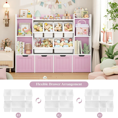 Toy Storage Organizer with Movable Drawer Toy Organizer for Kids