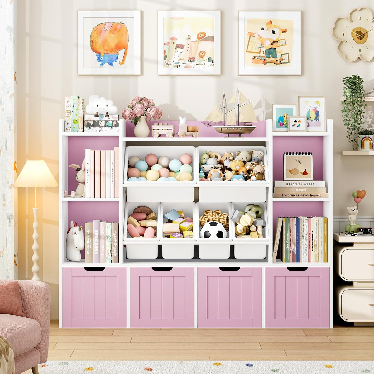 Toy Storage Organizer with Movable Drawer Toy Organizer for Kids