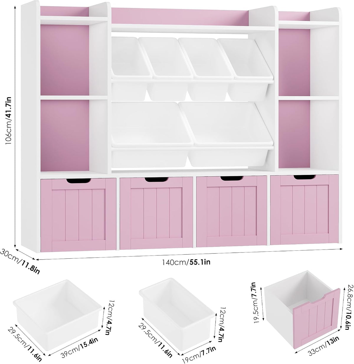 Toy Storage Organizer with Movable Drawer Toy Organizer for Kids