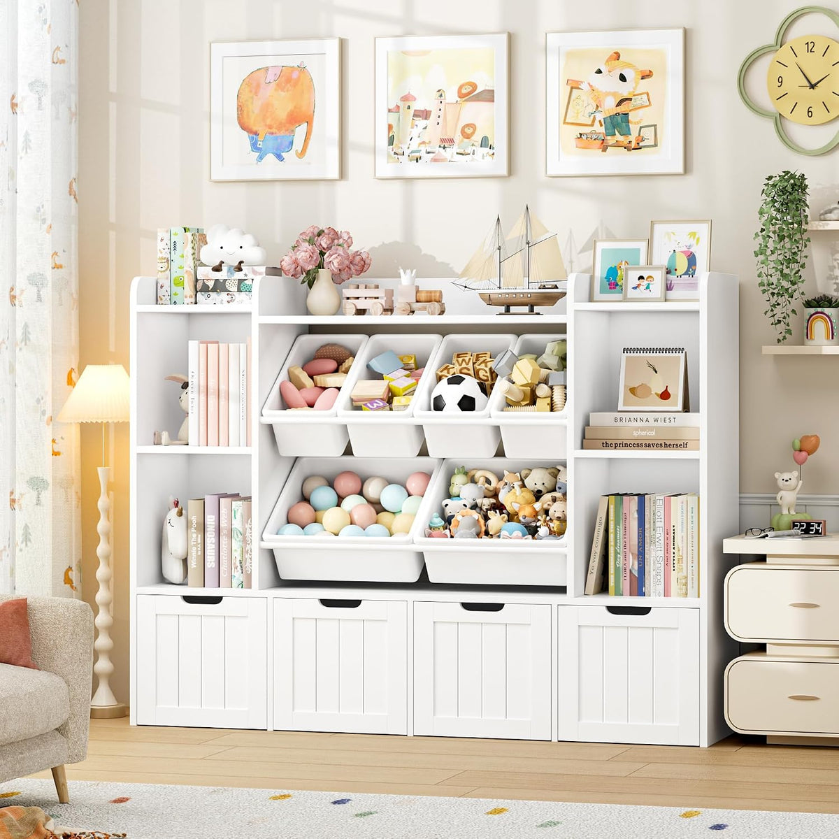 Toy Storage Organizer with Movable Drawer Toy Organizer for Kids