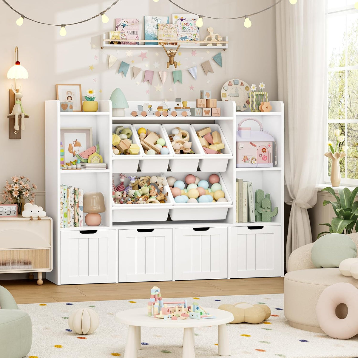 Toy Storage Organizer with Movable Drawer Toy Organizer for Kids