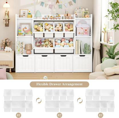 Toy Storage Organizer with Movable Drawer Toy Organizer for Kids