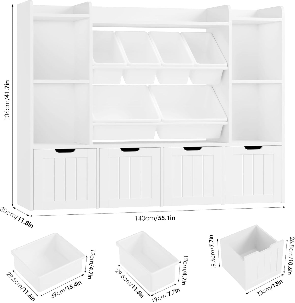 Toy Storage Organizer with Movable Drawer Toy Organizer for Kids