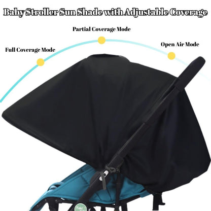 Baby Stroller Sun Shade - Waterproof UPF50+ Blackout Cover | Lightweight Lycra with Ventilated Mesh | Fits Infant Car Seat, Buggy, Bassinet, Carrycot, Numbers