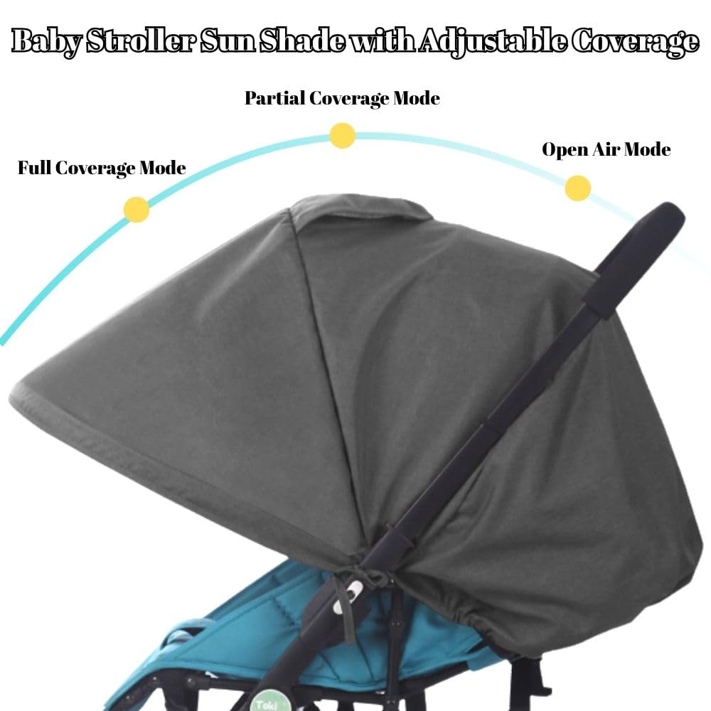 Baby Stroller Sun Shade - Waterproof UPF50+ Blackout Cover | Lightweight Lycra with Ventilated Mesh | Fits Infant Car Seat, Buggy, Bassinet, Carrycot, Numbers