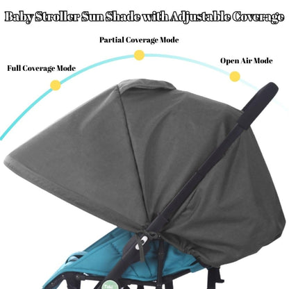Baby Stroller Sun Shade - Waterproof UPF50+ Blackout Cover | Lightweight Lycra with Ventilated Mesh | Fits Infant Car Seat, Buggy, Bassinet, Carrycot, Numbers