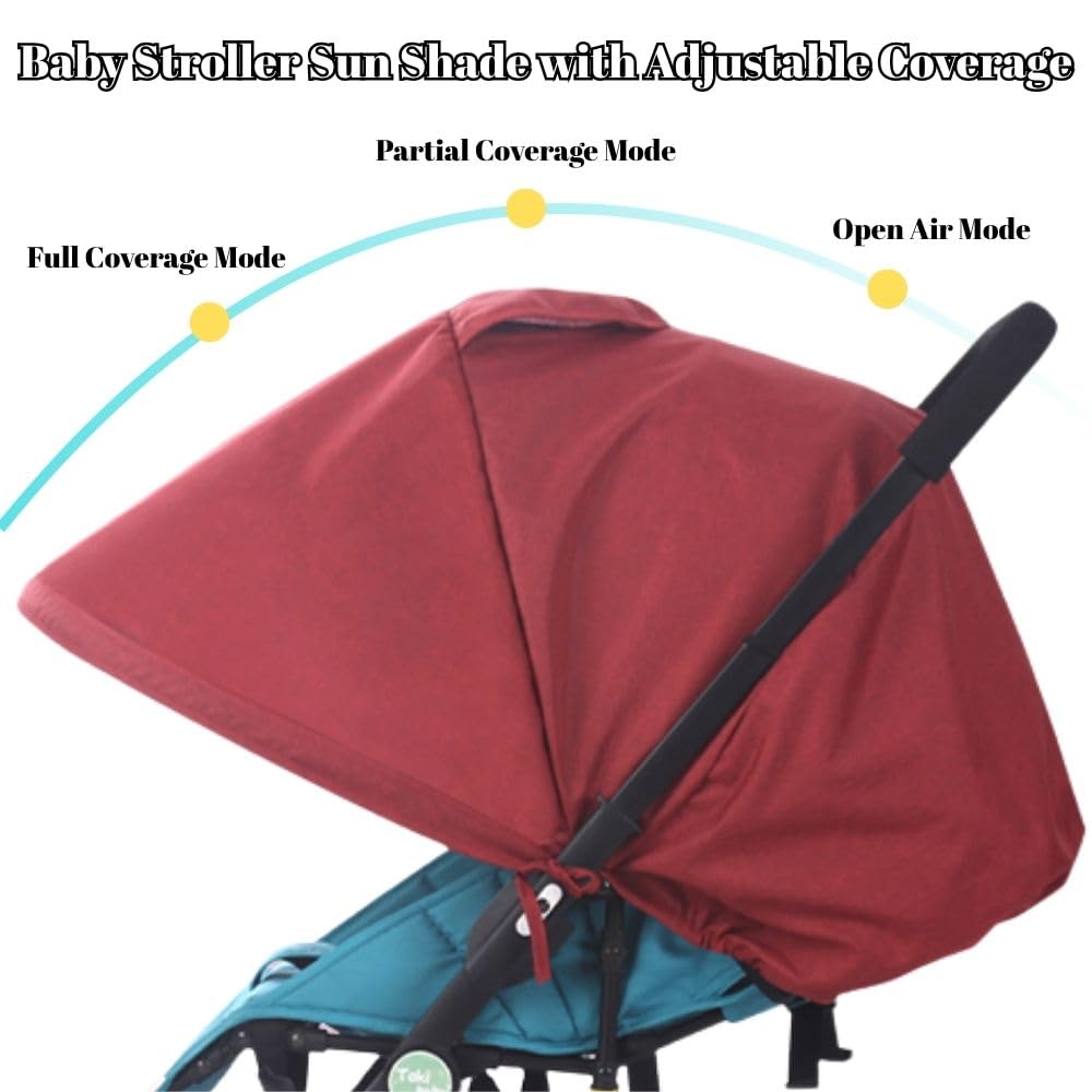 Baby Stroller Sun Shade - Waterproof UPF50+ Blackout Cover | Lightweight Lycra with Ventilated Mesh | Fits Infant Car Seat, Buggy, Bassinet, Carrycot, Numbers