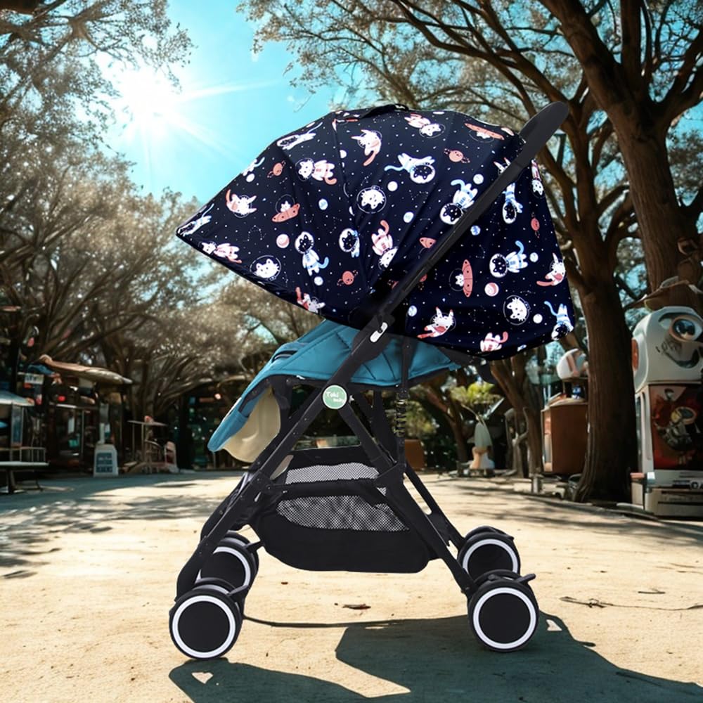 Baby Stroller Sun Shade - Waterproof UPF50+ Blackout Cover | Lightweight Lycra with Ventilated Mesh | Fits Infant Car Seat, Buggy, Bassinet, Carrycot, Numbers