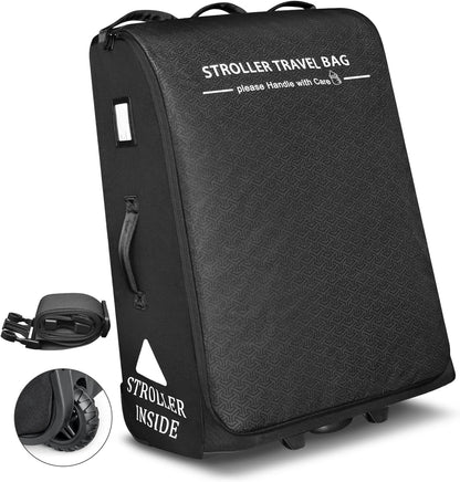 Padded Stroller Travel Bag for Airplane with Wheels