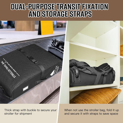 Padded Stroller Travel Bag for Airplane with Wheels