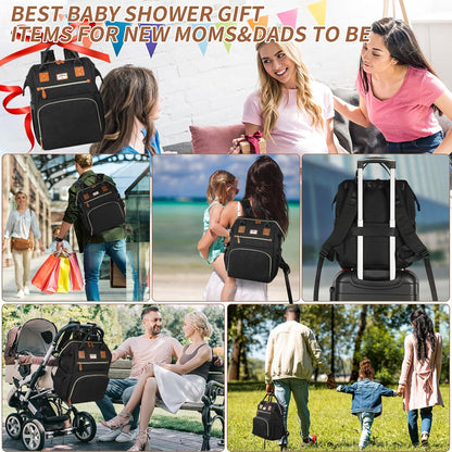 Diaper Bag Backpack: Tote Baby Bag for Boy and Girl, Large Mommy Bag Insulated Pockets Charger Holes for Men and Women, Nappy Bag for Baby Airplane Traveing Beige khaki