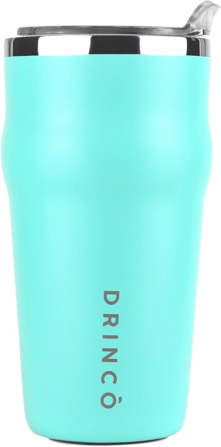 20oz Stainless Steel Tumbler, Vacuum Insulated Tumbler Pint Glass Beer Mug with Built-in Bottle Opener, THOR (20oz Beer Tumbler, Pale Pink)