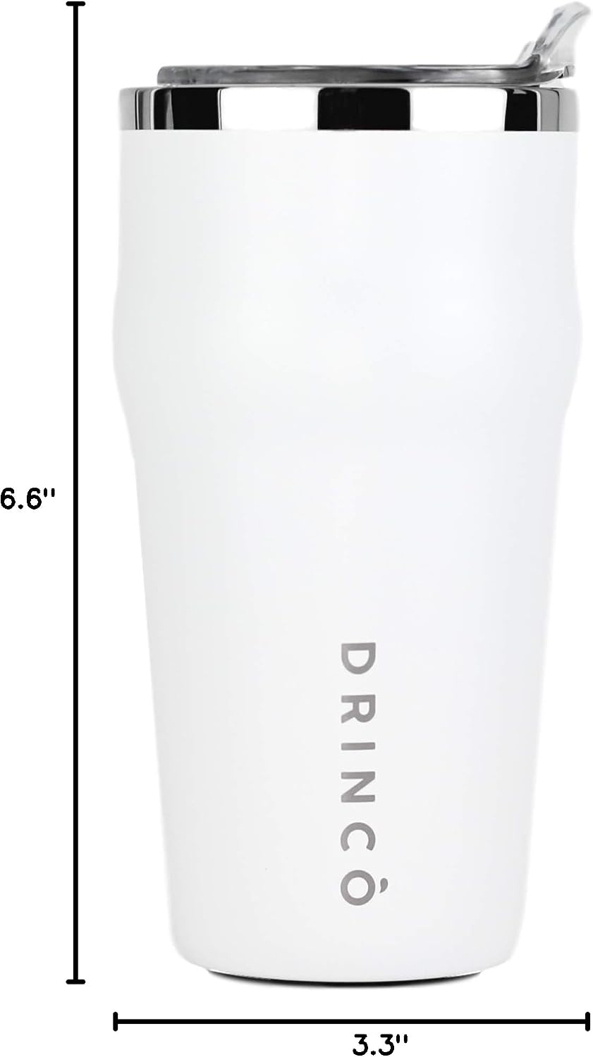 20oz Stainless Steel Tumbler, Vacuum Insulated Tumbler Pint Glass Beer Mug with Built-in Bottle Opener, THOR (20oz Beer Tumbler, Pale Pink)