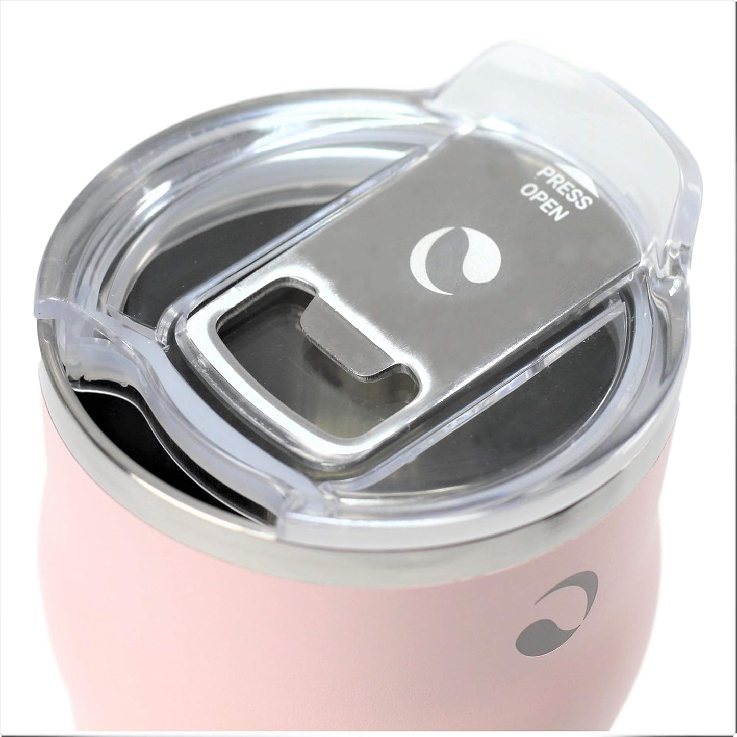 20oz Stainless Steel Tumbler, Vacuum Insulated Tumbler Pint Glass Beer Mug with Built-in Bottle Opener, THOR (20oz Beer Tumbler, Pale Pink)