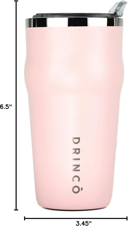 20oz Stainless Steel Tumbler, Vacuum Insulated Tumbler Pint Glass Beer Mug with Built-in Bottle Opener, THOR (20oz Beer Tumbler, Pale Pink)