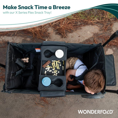 X Series Snack Tray for X4 Stroller Wagon with Flip-Out Cup Holders to Maximize Space, Easy Install (X4 Wagon Stroller Compatible ONLY)