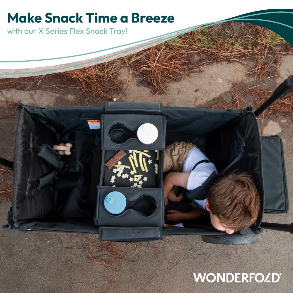 X Series Snack Tray for X4 Stroller Wagon with Flip-Out Cup Holders to Maximize Space, Easy Install (X4 Wagon Stroller Compatible ONLY)