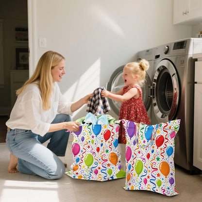 Birthday Party Waterproof Travel Laundry Bag Easy Care 2 Pcs