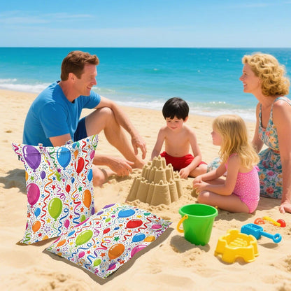 Birthday Party Waterproof Travel Laundry Bag Easy Care 2 Pcs