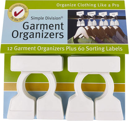 White Garment Organizers, 12 Closet Dividers