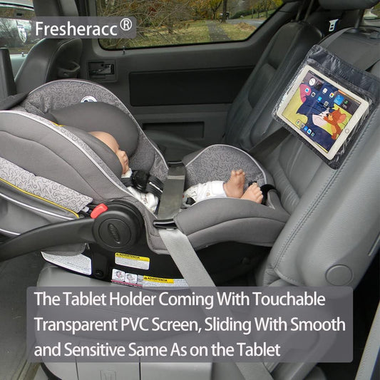 Car iPad Kindle Tablet Holder for Rear and Forward Facing Mirror, Car Mount Hanger Case for Vehicle Backseat Headrest Up to 10.5', Lightweight Washable and Portable (Grey)