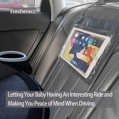 Car iPad Kindle Tablet Holder for Rear and Forward Facing Mirror, Car Mount Hanger Case for Vehicle Backseat Headrest Up to 10.5', Lightweight Washable and Portable (Grey)