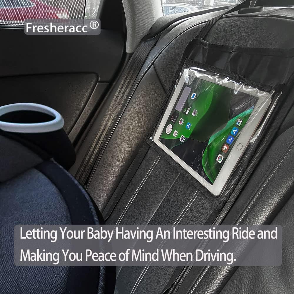 Car iPad Kindle Tablet Holder for Rear and Forward Facing Mirror, Car Mount Hanger Case for Vehicle Backseat Headrest Up to 10.5', Lightweight Washable and Portable (Grey)