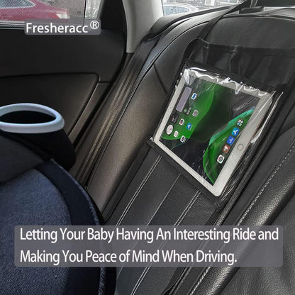Car iPad Kindle Tablet Holder for Rear and Forward Facing Mirror, Car Mount Hanger Case for Vehicle Backseat Headrest Up to 10.5', Lightweight Washable and Portable (Grey)