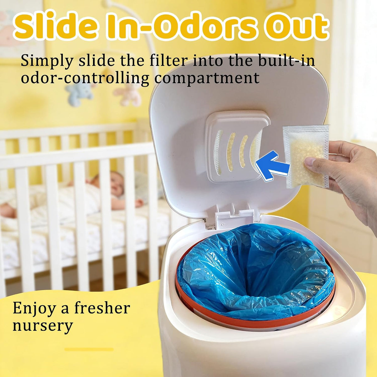 12 Pack Diaper Pail Deodorizer for Diaper Genie Complete Pail