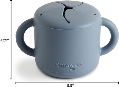 Silicone Snack Cup | Spill Proof Food Container for Toddler and Baby (Tradewinds)