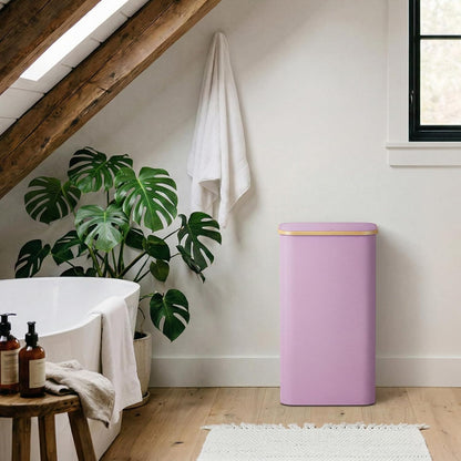 105L Large Laundry Basket with Lid, Removable Bags, Gray