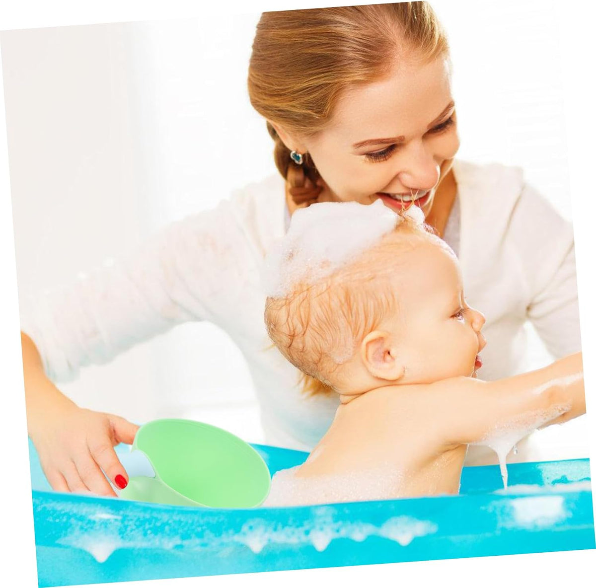 Baby Bath Rinse Cup 10oz Shower Rinser for Infants Food-Grade Plastic Easy Pour Design for Bathing and Shampooing Babies