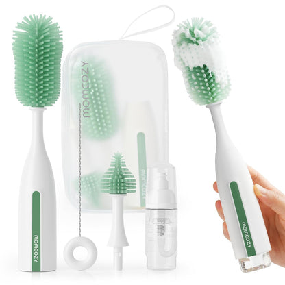 Bottle Brush Kit Pro, Innovative Push-Press Deep Cleaning Baby Set