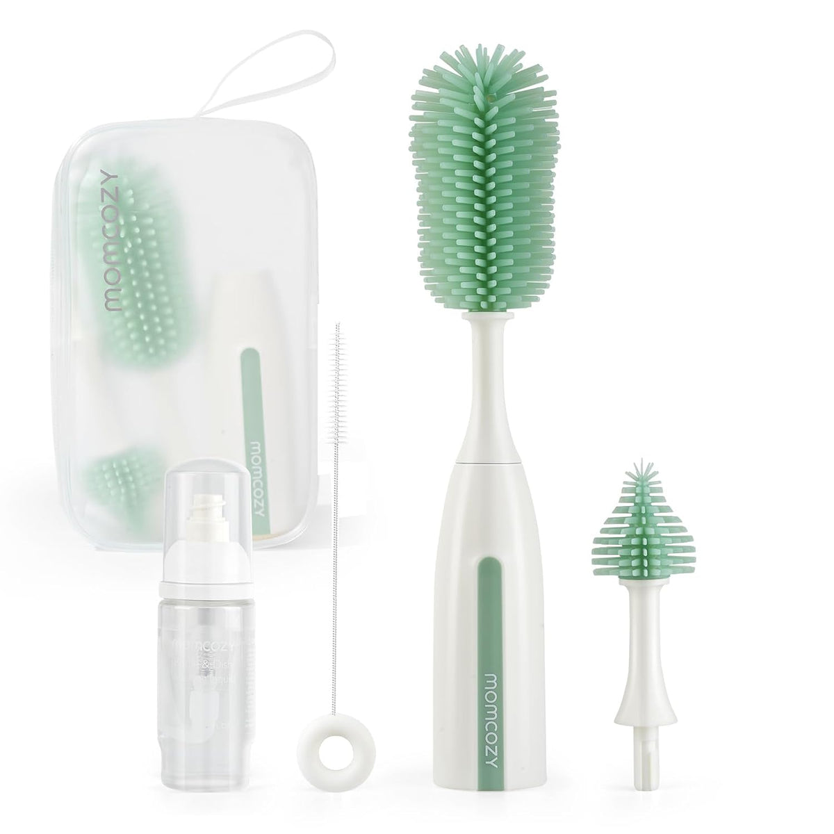 Bottle Brush Kit Pro, Innovative Push-Press Deep Cleaning Baby Set
